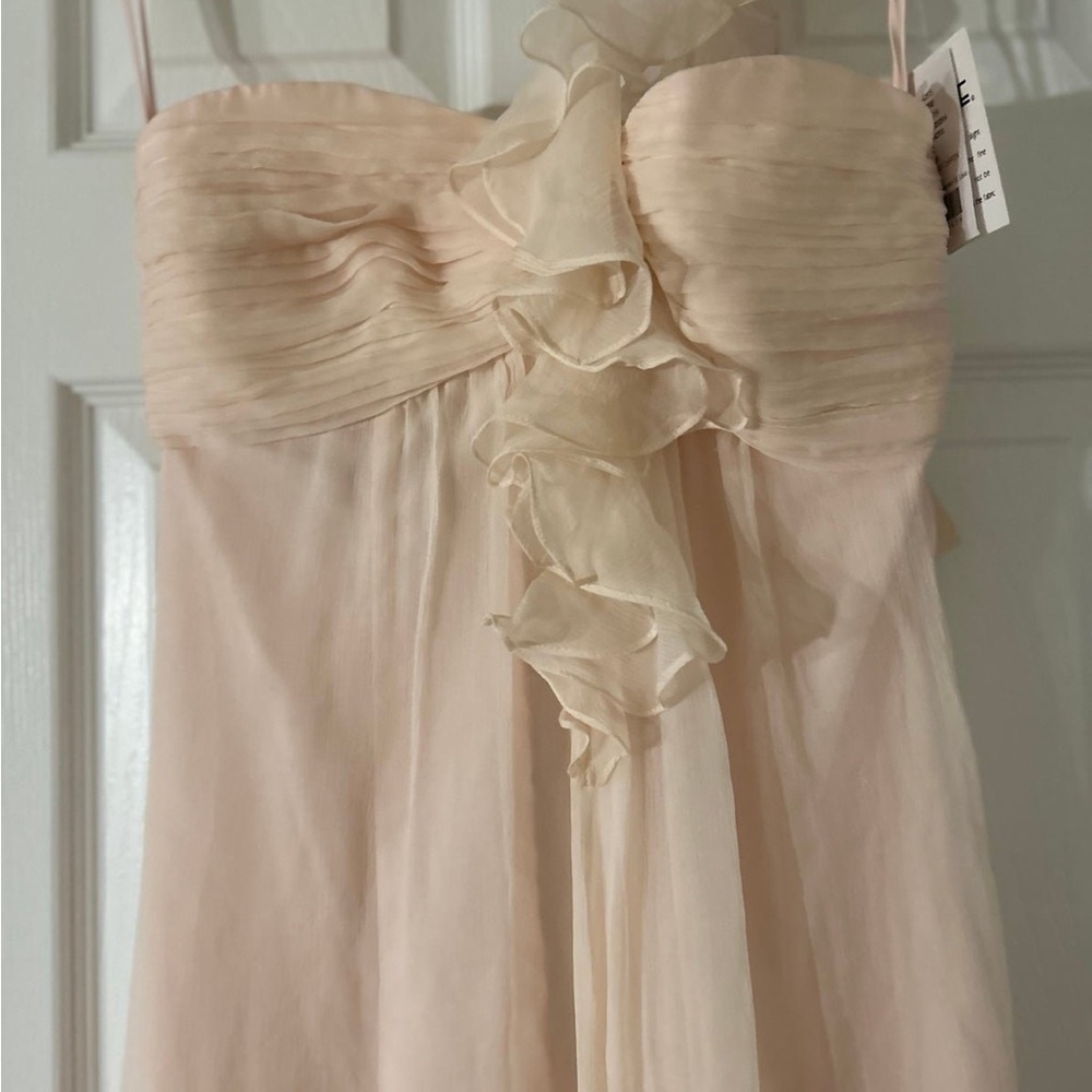 NWT Amsale 100% silk chiffon dress